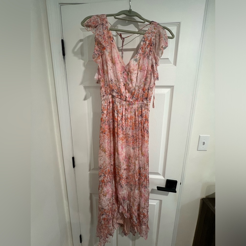 Pink Floral Maxi Dress